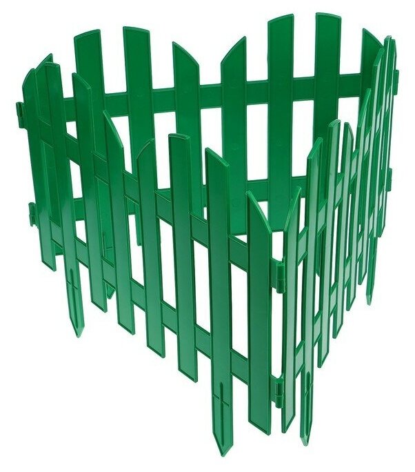 Забор декоративный пластмасса, Palisad, №4, 28х300 см, зеленый, ЗД04 - фотография № 6