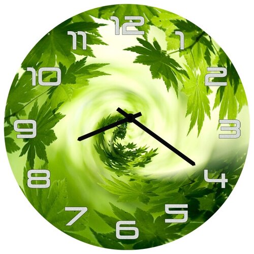 фото Svs настенные часы svs 4001798 лиственная абстракция