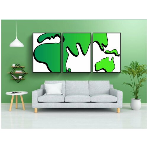 фото Набор модулных постеров для интерьера "континенты, глобус, земля" 60x90 см. в тубусе, без рамки lotsprints