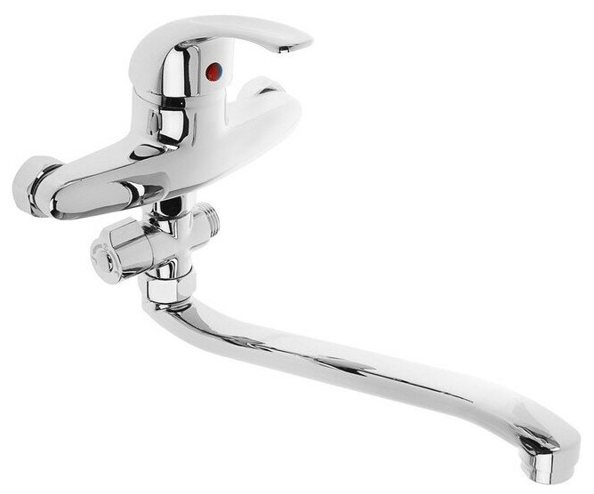 Cмеситель для ванны A7043, однорычажный, силумин, хром