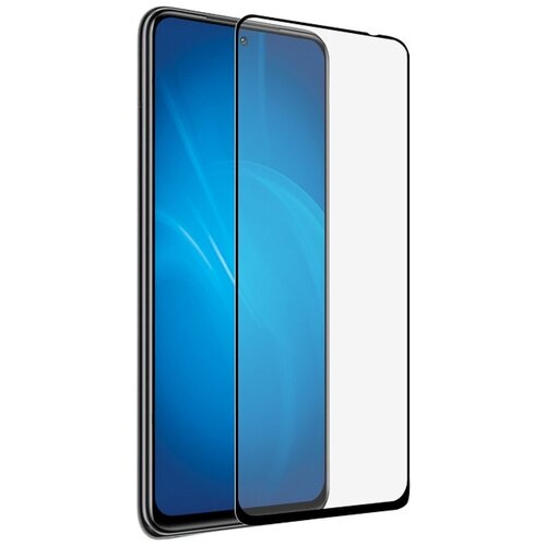 Закаленное стекло с цветной рамкой (fullscreen+fullglue) для Xiaomi Redmi Note 10T/ Poco M3 Pro DF xiColor-89 (black)