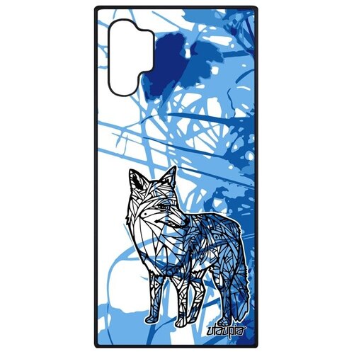 фото Защитный чехол на смартфон // galaxy note 10 plus // "лиса" дизайн охота, utaupia, голубой