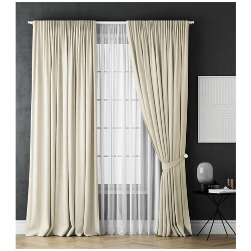 фото Blv комплект штор каспиан молочный lxl