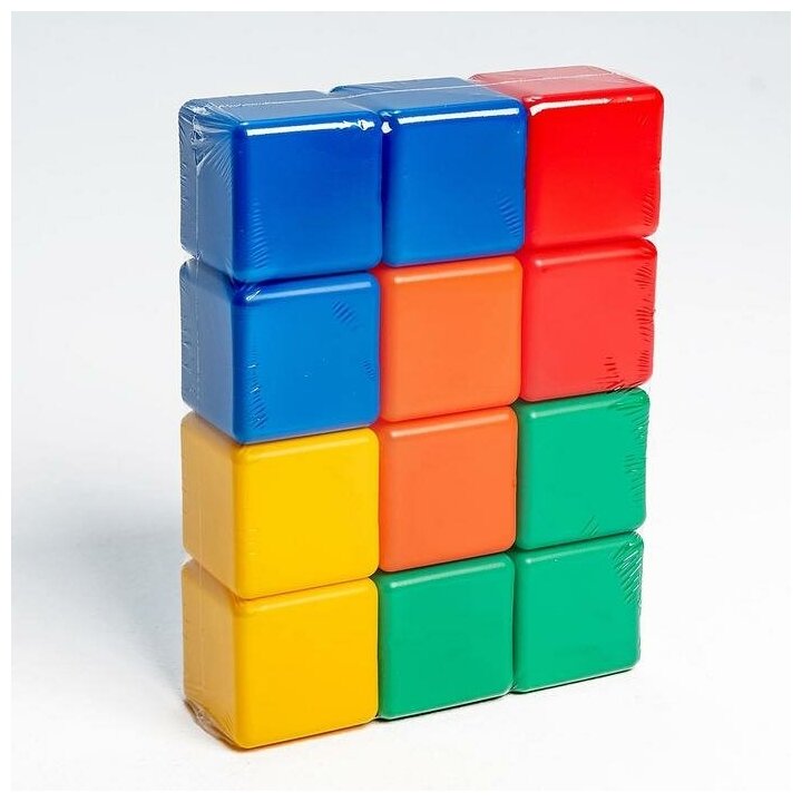 Набор цветных кубиков, 12 штук, 12 х 12 см - фотография № 9