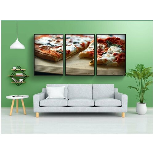 фото Набор модулных постеров для интерьера "пицца, сыр, маргарита" 60x90 см. в тубусе, без рамки lotsprints