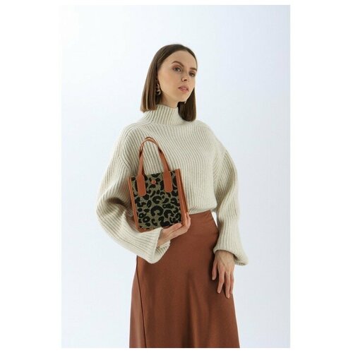 фото Сумка-тоут на магните, цвет рыжий нет бренда