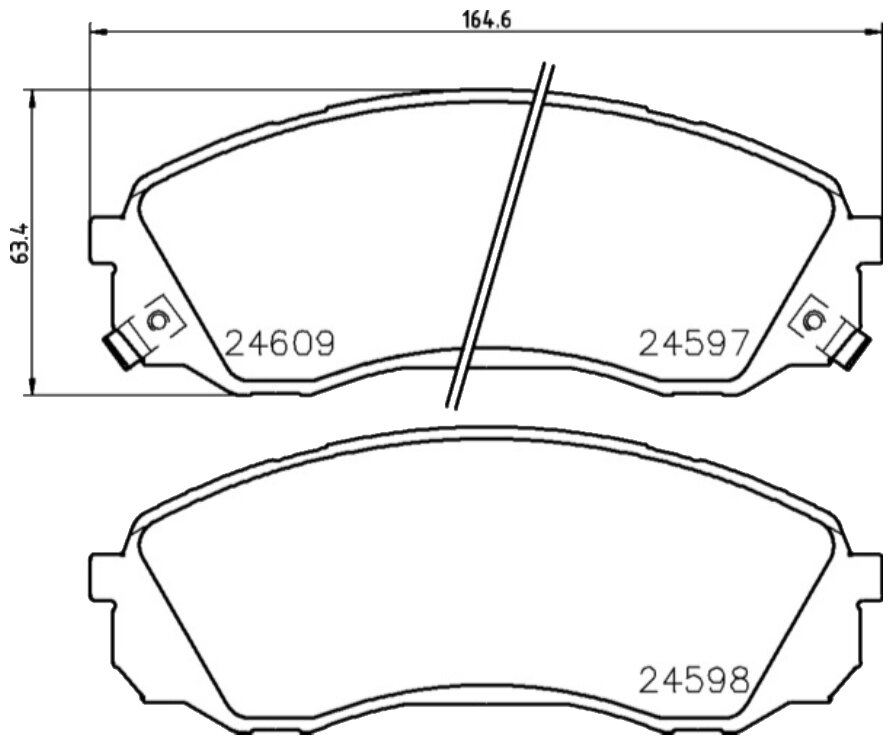 Дисковые тормозные колодки передние NISSHINBO NP6005 (1 шт.)