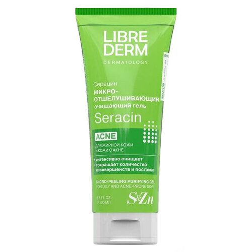 Librederm серацин гель micro-peeling purifying gel, 200 мл effaclar micro peeling purifying gel 200 ml acne prone skin