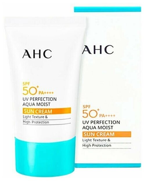 AHC UV Perfect Aqua Moist Sun Cream SPF50+ / PA+++ Увлажняющий солнцезащитный крем для лица, 50 мл