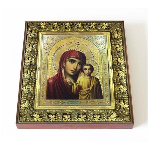 фото Казанская каргопольская икона божией матери, доска 14,5*16,5 см соборъная лавка