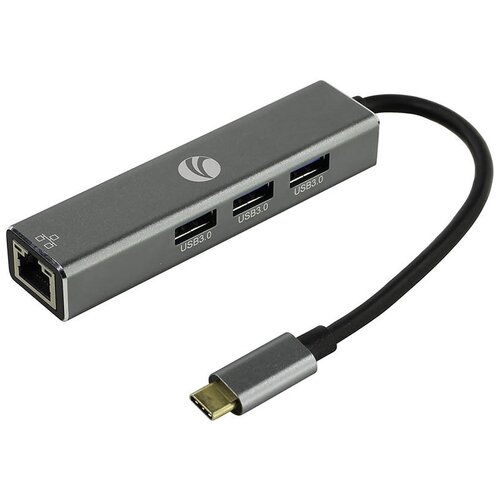 Хаб Vcom Type-C - RJ-45/3xUSB3.0 Aluminum Shell DH311A