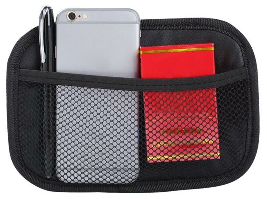 фото Сетка карман держатель в авто 14x20 см, без логотипа, органайзер карман на дверь, торпеду, для телефона, блокнота, и мелочей