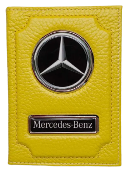 Обложка для автодокументов Mercedes-Benz (Мерседес) кожаная флотер 