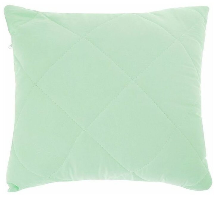 Подушка для сна BIO-TEXTILES "Бамбуковая" зеленая стеганная с холлофайбером