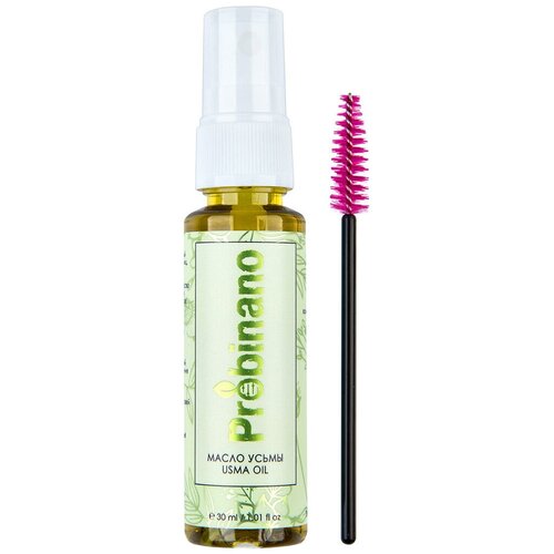 Probinano масло усьмы для роста ресниц и бровей и щёточка, 30 мл, золотистый