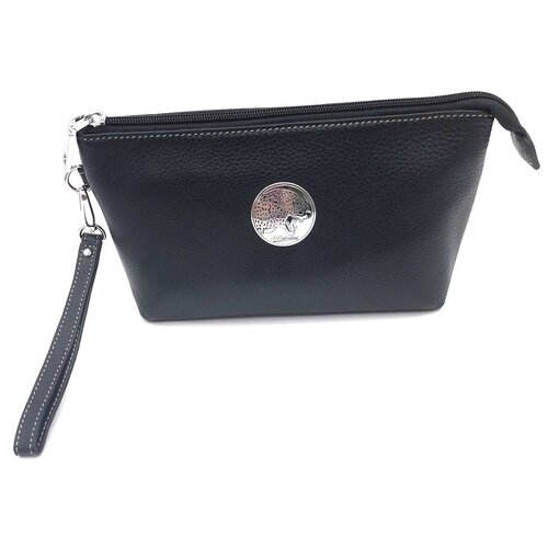 фото Женская кожаная косметичка sergio valentini , съемный ремешок , натуральная кожа