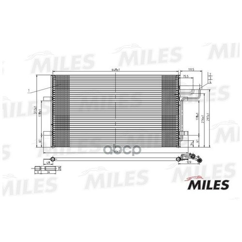 Конденсер Ford Focus Ii/C-Max 1.6-2.0/1.6-2.0td 04- Miles арт. ACCB000