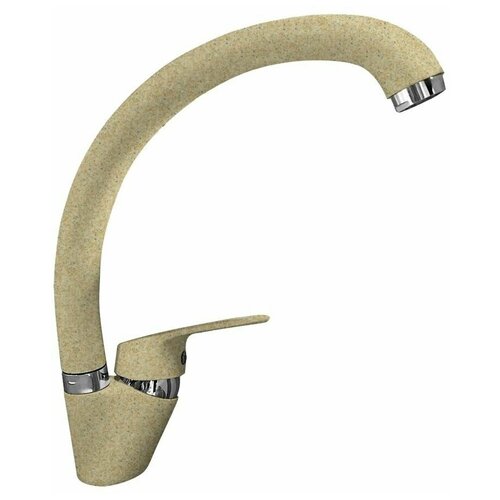 Смеситель GranFest 3323 QUARZ ECO д/кухни боковой, D-35мм, бежевый