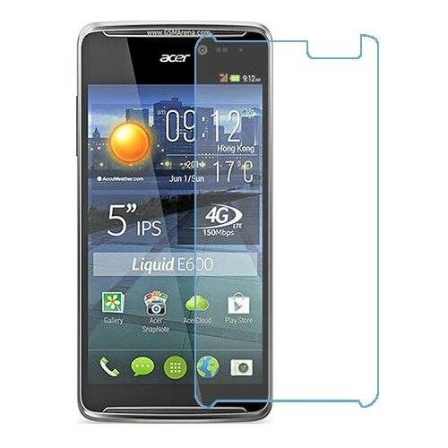 Acer Liquid E600 защитный экран из нано стекла 9H одна штука