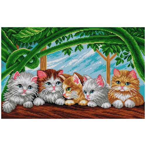 Алмазная мозаика Котики 40x60 см.