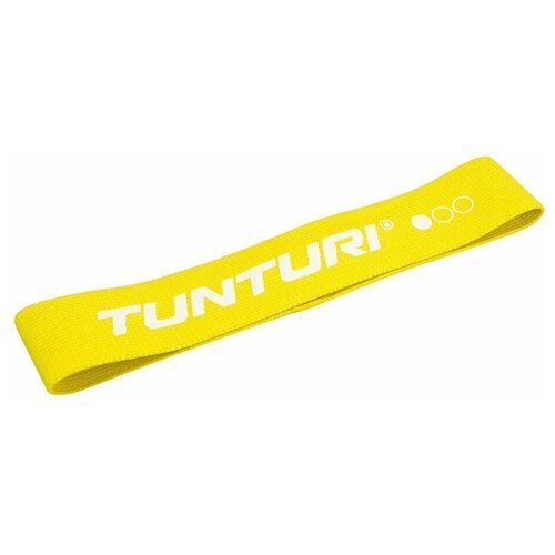 Текстильная лента-амортизатор Tunturi, низкое сопротивление, желтая текстильная лента амортизатор tunturi высокое сопротивление синяя