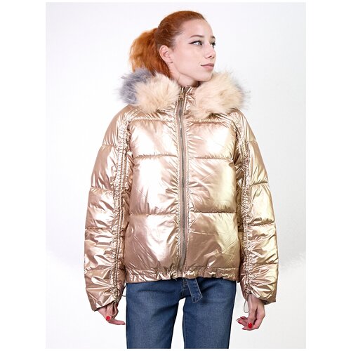 фото Куртка женская зимняя armario, оверсайз, размер 42-44