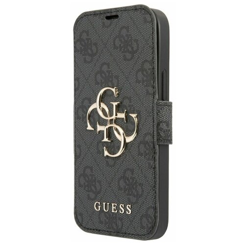 фото Guess для iphone 13 mini чехол pu 4g big metal logo booktype grey