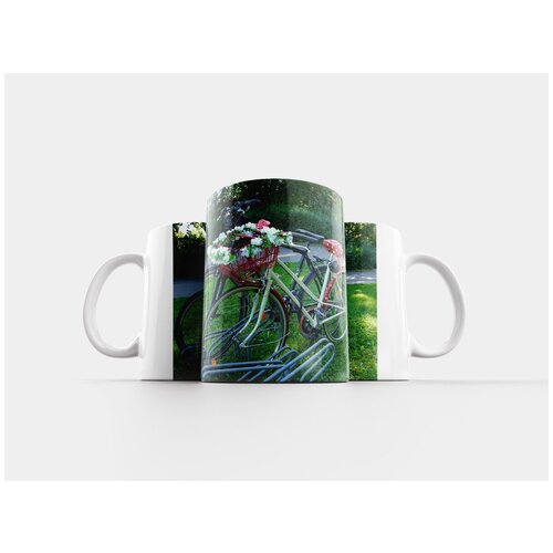 фото Кружка "велосипед, модное время, цветочная сила" 320 мл lotsprints