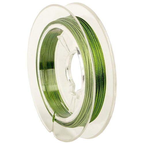 Тросик ювелирный (ланка), диаметр 0,35 мм, цвет: зеленый