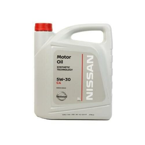 NISSAN KE900-90043 Масло моторное NISSAN Motor Oil 5W30 C4 DPF - 5 литров EU Бельгия