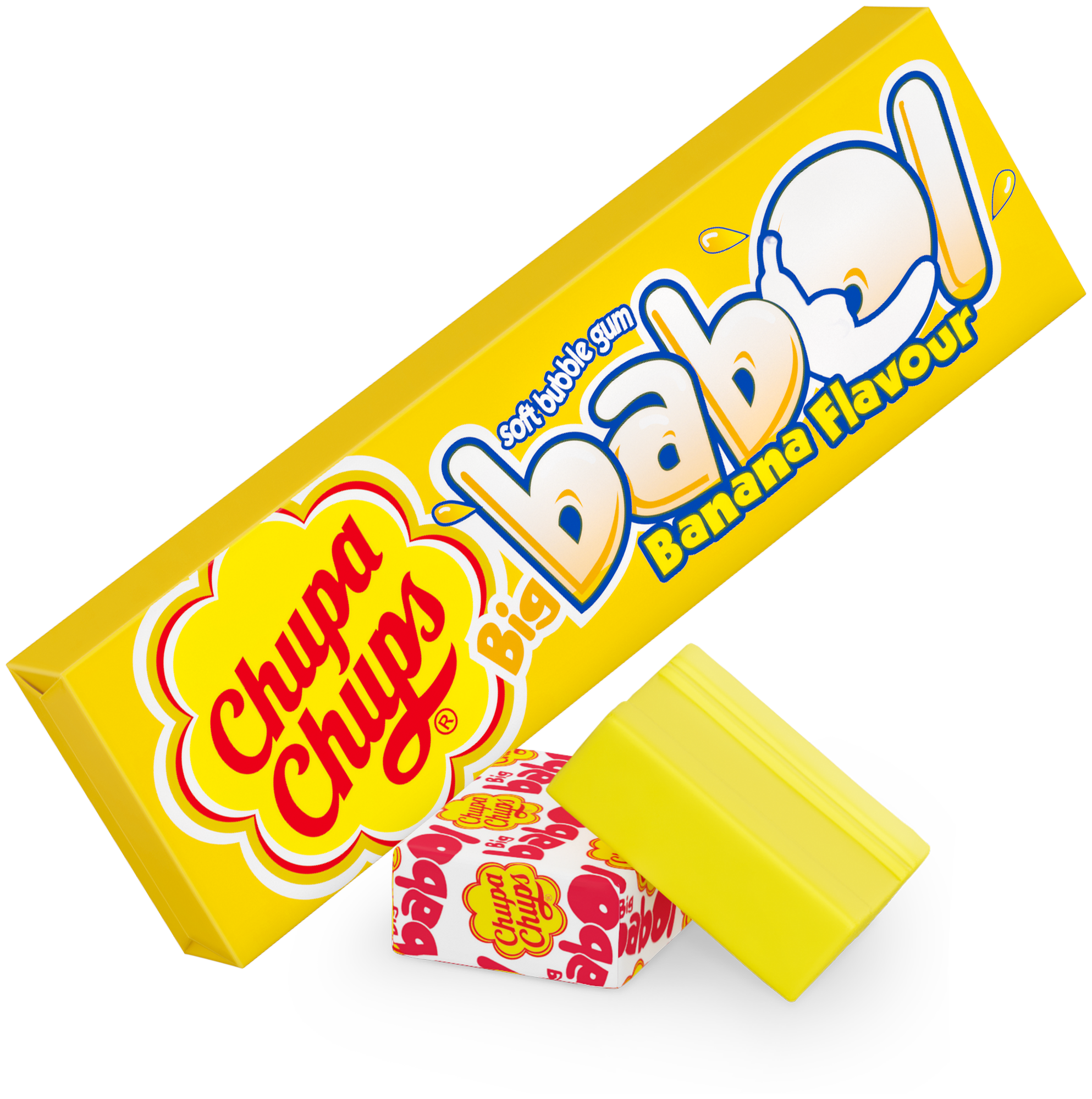 Жевательная резинка Chupa Chups БИГ бабол со вкусом банана, 24 шт по 21 г