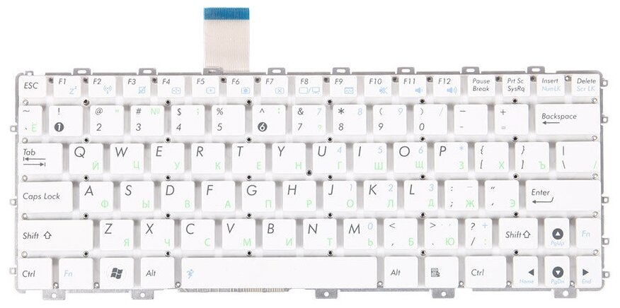 Клавиатура для Asus Eee 1011 1015 X101 V103646LS1 V103646GS1 белая