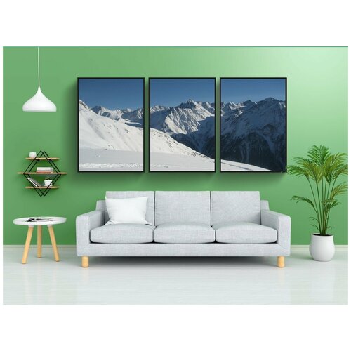 фото Набор модулных постеров для интерьера "зельден, зима, зимние виды спорта" 60x90 см. в тубусе, без рамки lotsprints