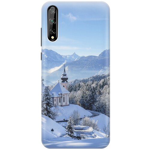 фото Силиконовый чехол на huawei y8p / honor 30i / хуавей у8р / хонор 30ай с принтом "заснеженные горы gosso