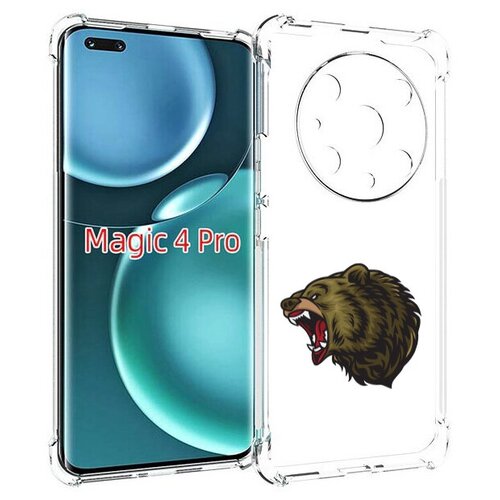 Чехол MyPads Голова-медведь для Honor Magic4 Pro / Magic4 Ultimate задняя-панель-накладка-бампер