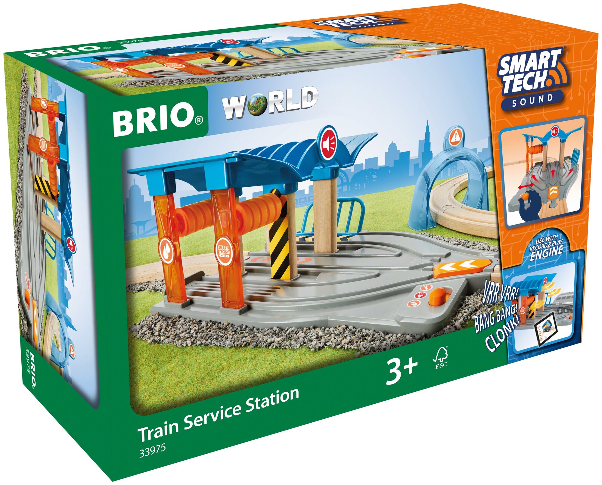 Brio Brio Smart Tech Sound Станция для ремонта поездов с тоннелем - фото №1