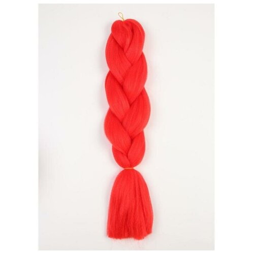 Купить ZUMBA Канекалон однотонный, гофрированный, 60 см, 100 гр, цвет ярко-красный, Queen Fair, искусственные волосы