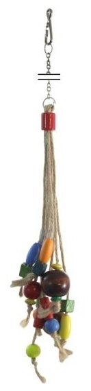 Игрушка Triol для птиц "Бусины на веревочке", 210*60мм