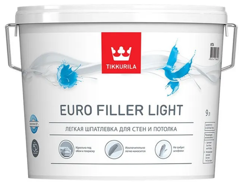 Легкая шпаклевка Tikkurila Евро Филлер лайт Kta