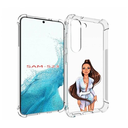 Чехол MyPads девушка-с-очень-длинными-волосами женский для Samsung Galaxy S23 задняя-панель-накладка-бампер