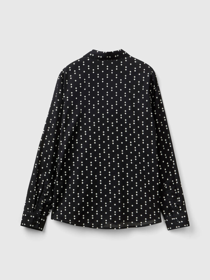 Рубашка UNITED COLORS OF BENETTON, размер S, черный — фото 1