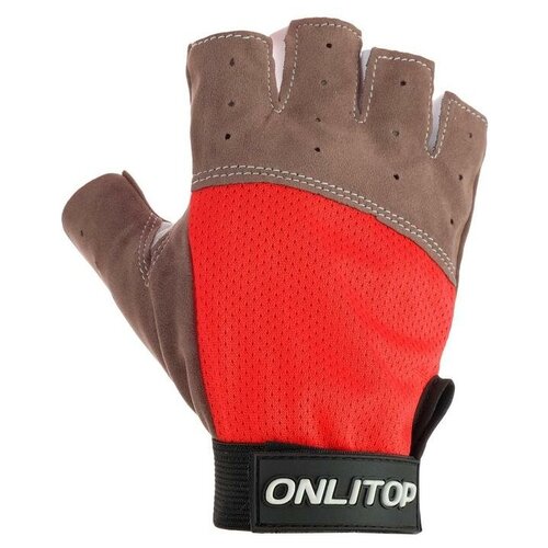 фото Onlitop перчатки спортивные размер l, цвет красный