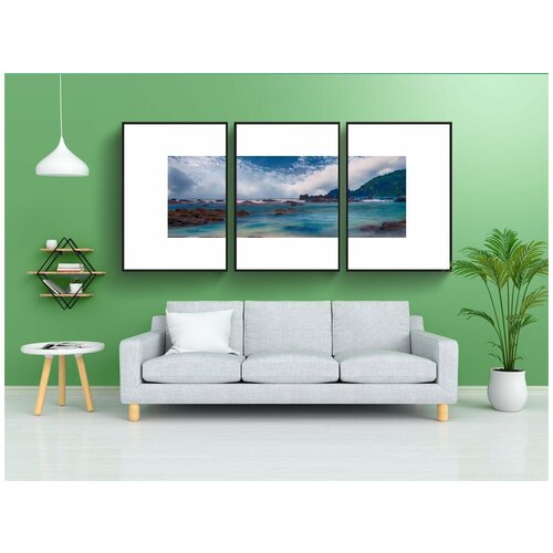 фото Набор модулных постеров для интерьера "пейзаж, живописный, знамя" 60x90 см. в тубусе, без рамки lotsprints