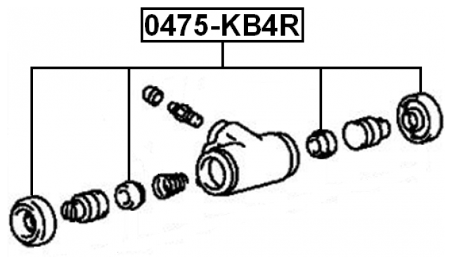 Ремкомплект заднего тормозного цилиндра Febest 0475-KB4R