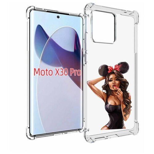 Чехол MyPads девушка-с-грейпфрутом женский для Motorola Moto X30 Pro задняя-панель-накладка-бампер