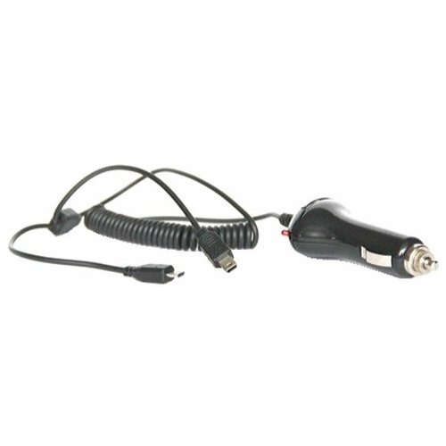 фото Автомобильное зарядное устройство ks-is ks-039 caus microusb плюс mini usb на кабеле 2а