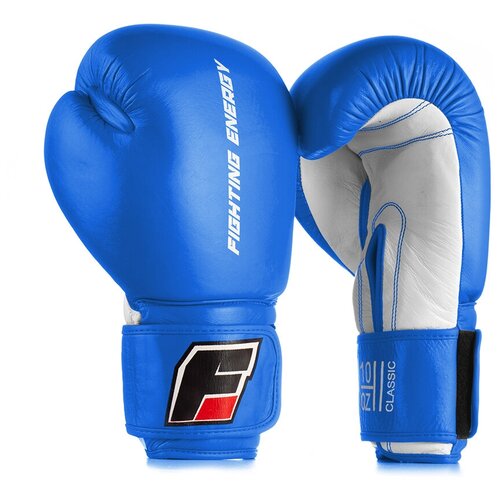 боксерские перчатки fighting energy classic blue 16 унций Перчатки боксерские FIGHTING ENERGY CLASSIC кожа, синие (16 унций)