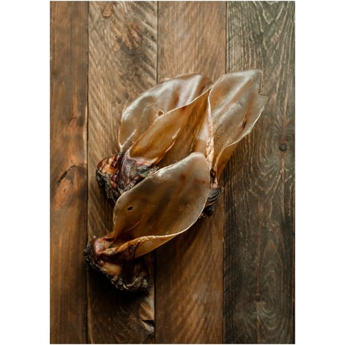 Говяжье ухо гурман лакомство для собак, вкусняшки сушенные для собак, 500 грамм, 1 упаковка