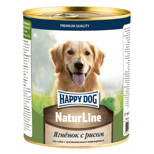 Корм для собак Happy Dog Natur Line Ягненок с рисом (0.97 кг) (3 штуки)