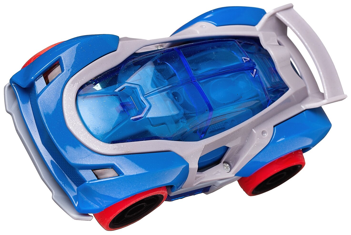 Машинка спортивная синяя, инерционная Junfa - фото №1